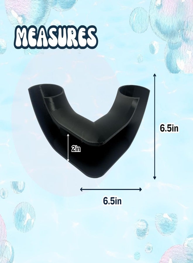 Chatelet REEFSHAPE Aquarium Corner Tube Viewing Tunnel | Fish, Shrimp, Loaches Hideout for Aquariums | Unique Underground Tube Viewing Tunnel | Made in USA (Corner Tube, Black) - Image 3